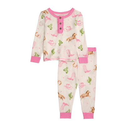 Pink Western Pj Set