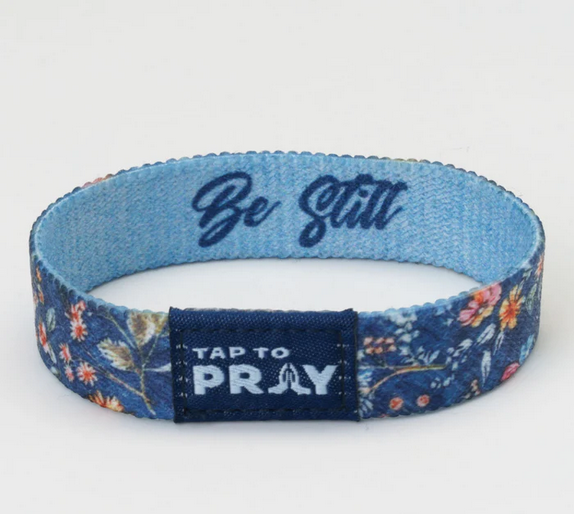 Tap To Pray Wristband- Wildflower Be Still