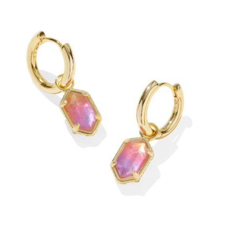 Kendra Scott Hallie Huggie Earring Gold Sunrise