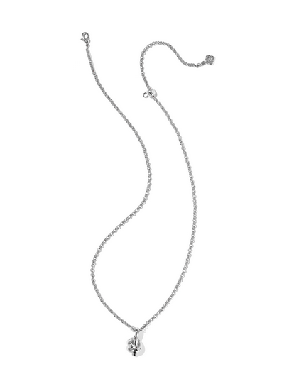 KENDRA SCOTT PARKER KNOT SILVER SHORT PENDANT NECKLACE