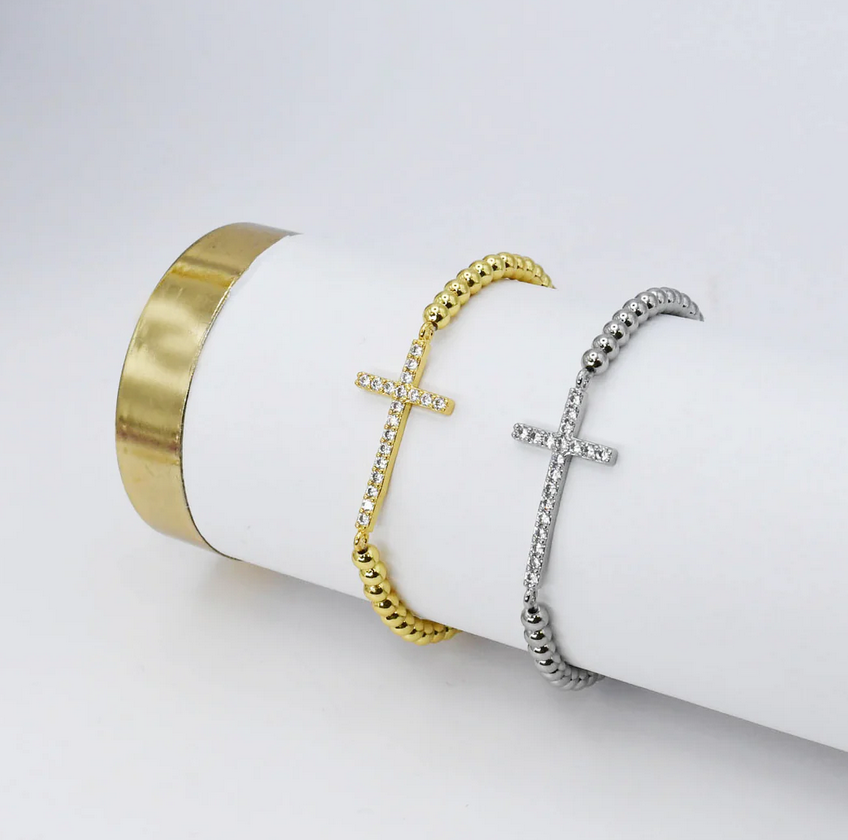 Treasure Jewels Gold Cross Bracelet