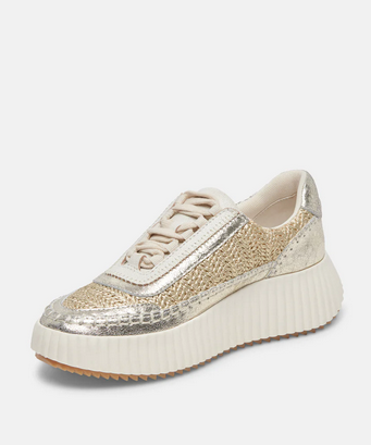Dolce Vita Dolen Gold Knit Sneaker