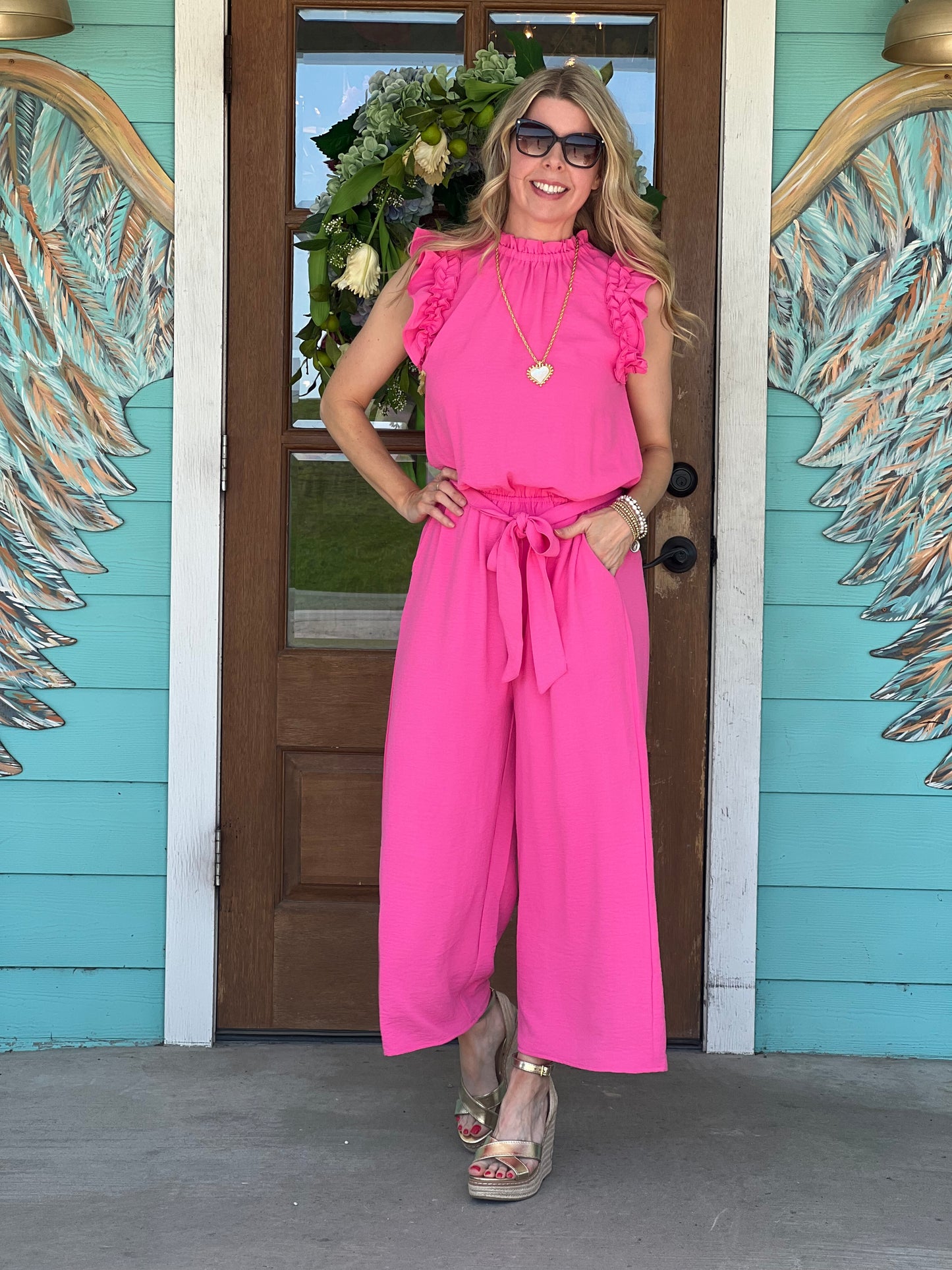 Arlette Pink Jumpsuit