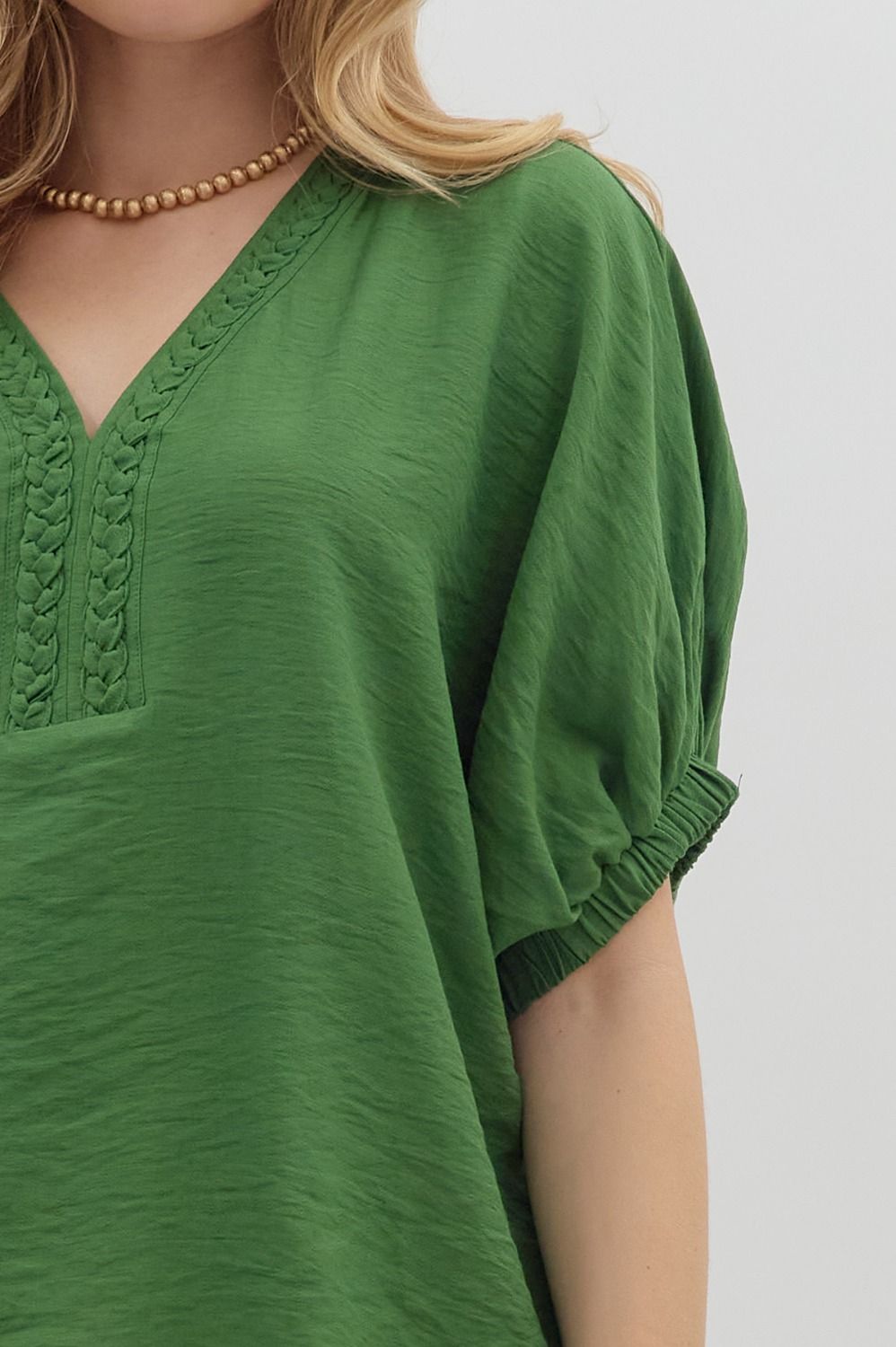 Fern Braid Detail Dolman Top