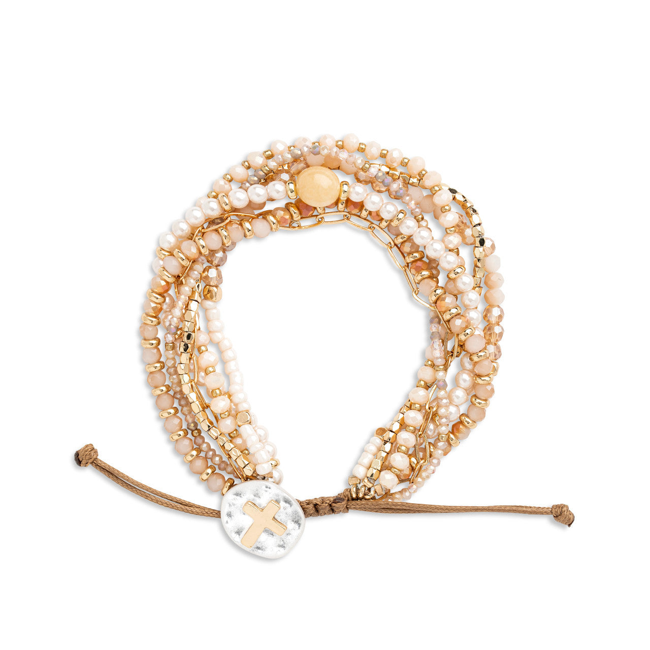 Your Journey Prayer Bracelet in Champagne