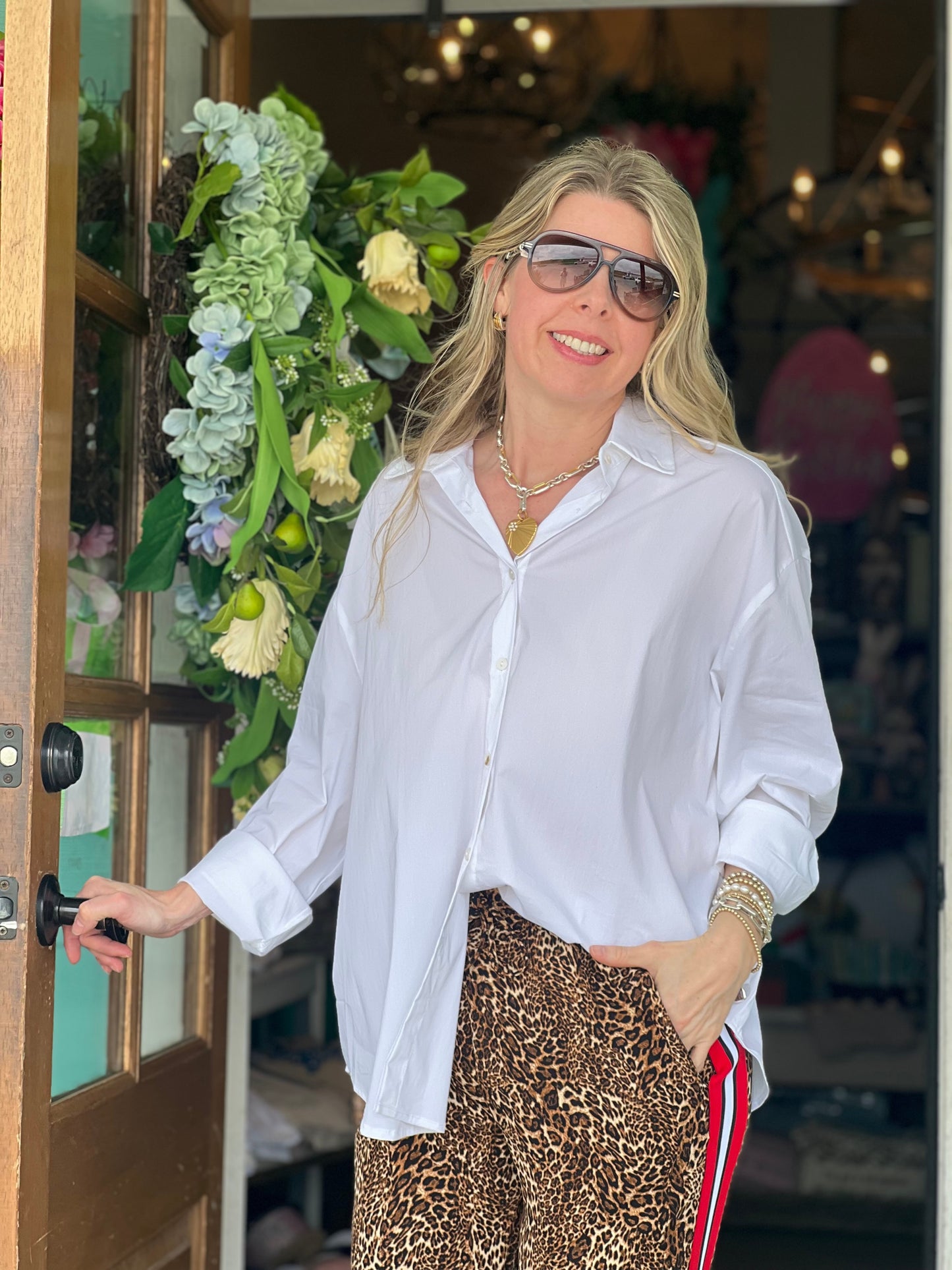 White Crisp Button Down Top