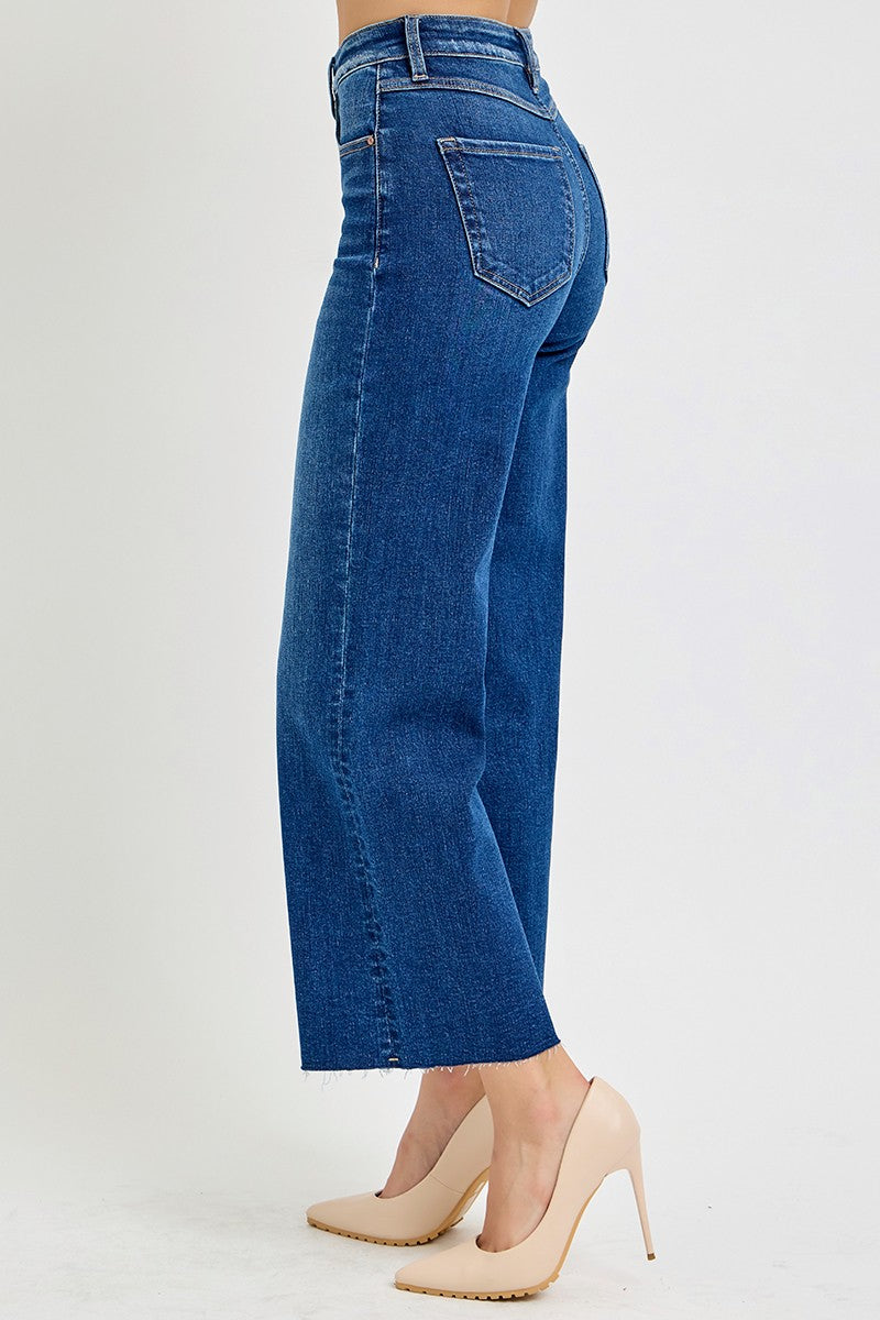 Risen HR Wide Crop Dark Denim