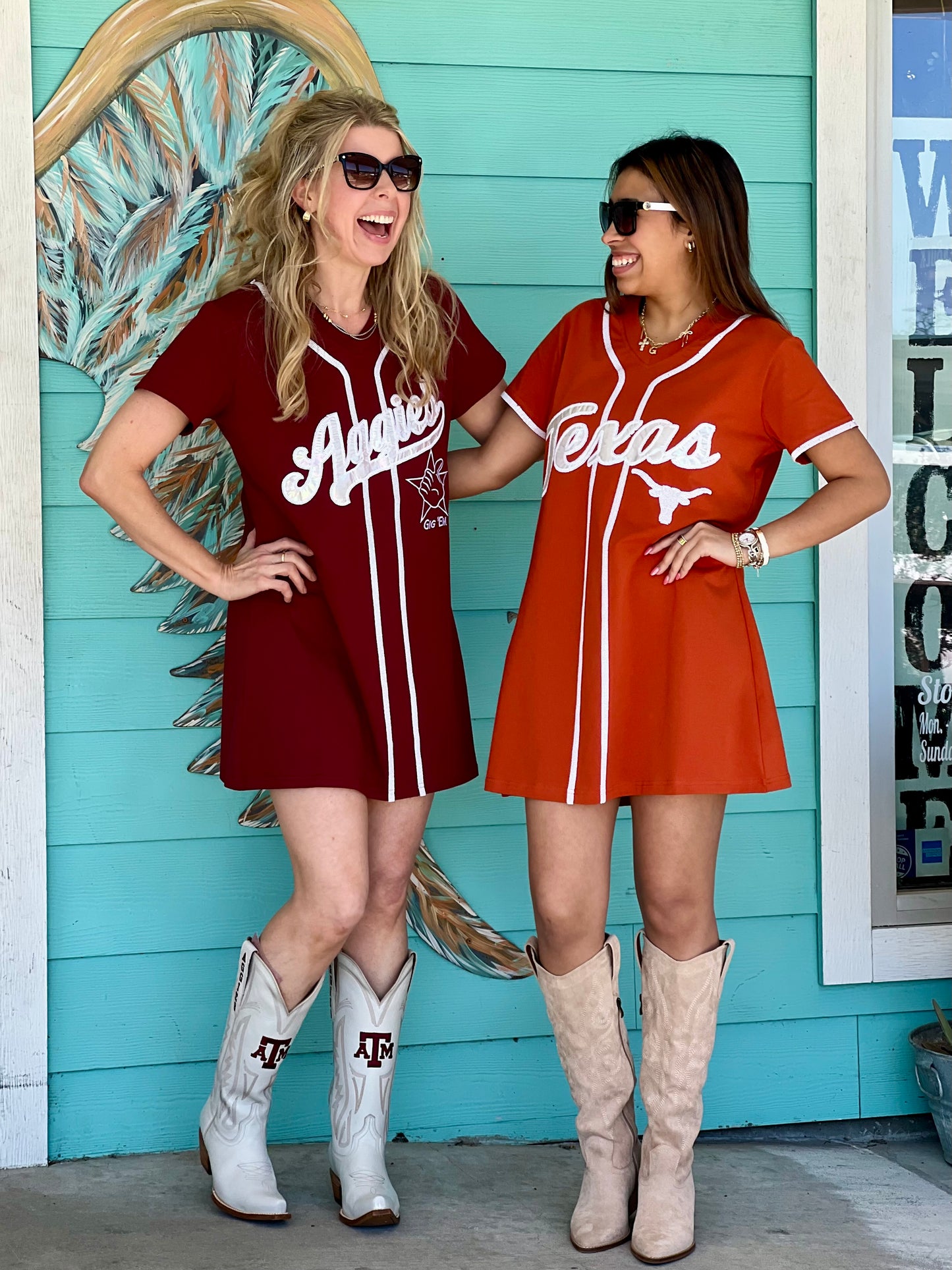 Queen of Sparkles Maroon Texas A&M Baseball Jersey Dress