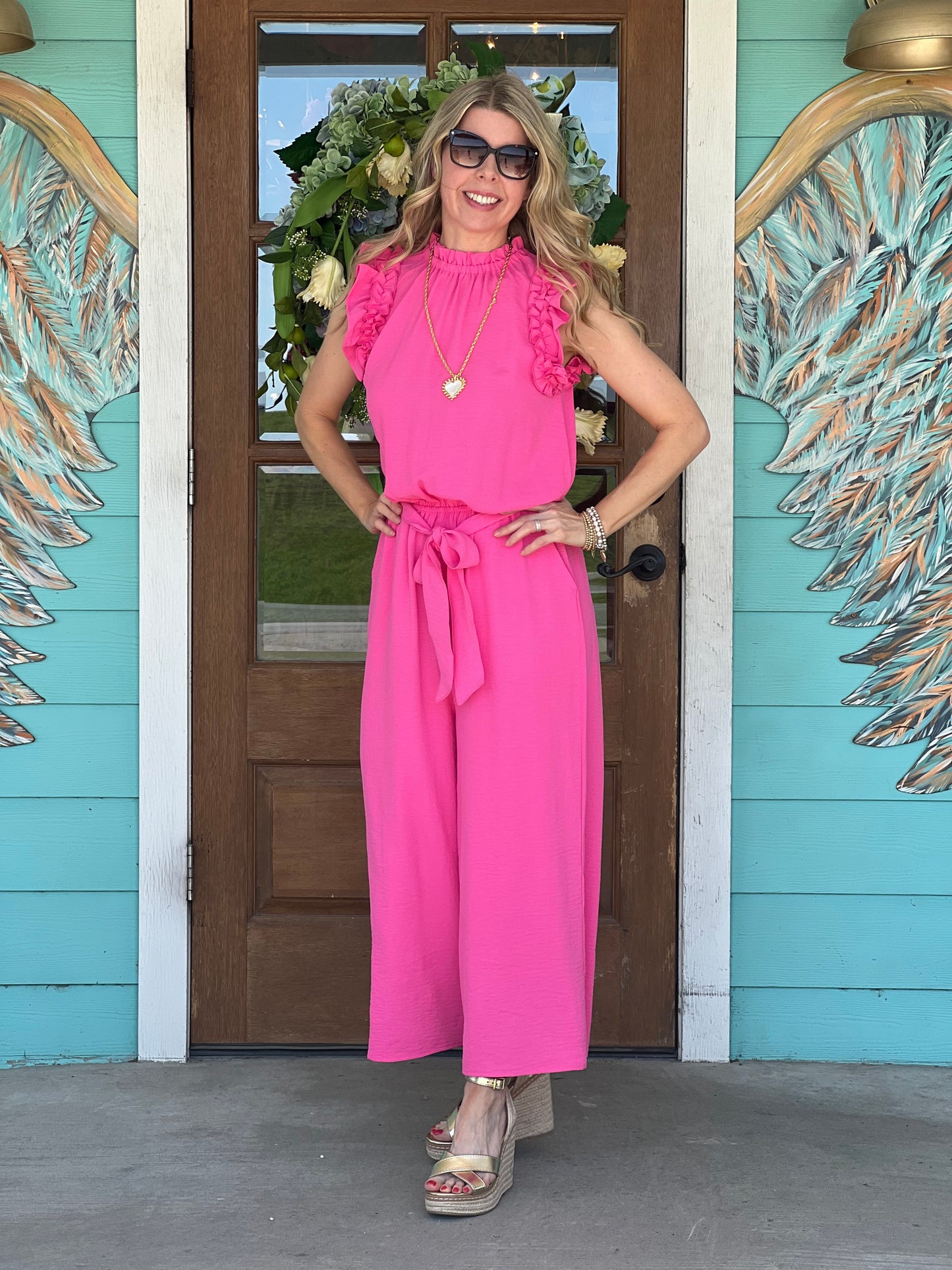 Arlette Pink Jumpsuit