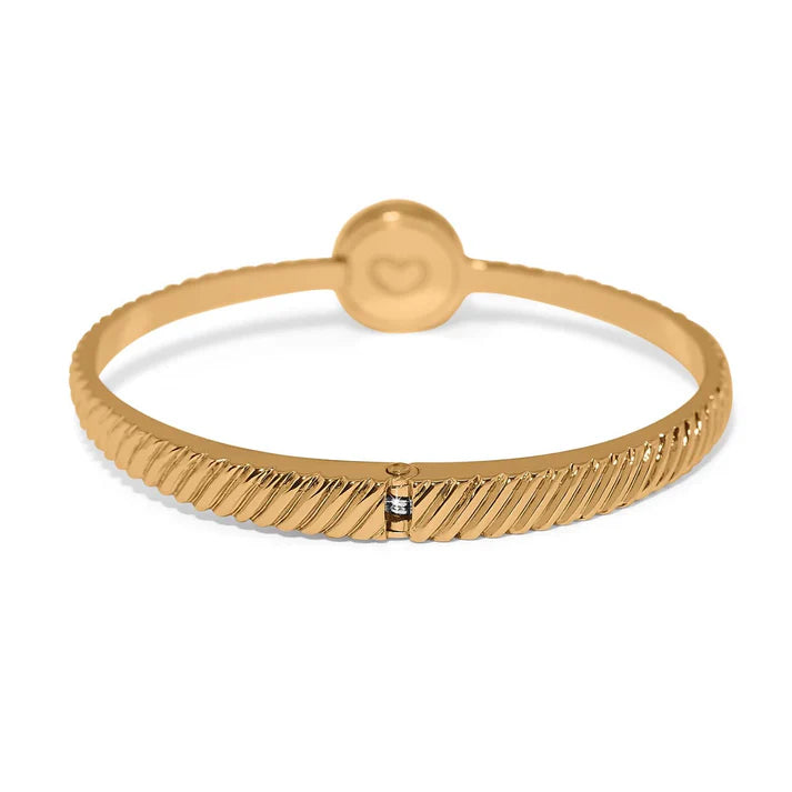 Brighton Illumina Celeste Dome Hinged Bangle Gold