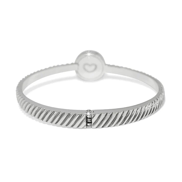 Brighton Illumina Celeste Dome Hinged Bangle Silver