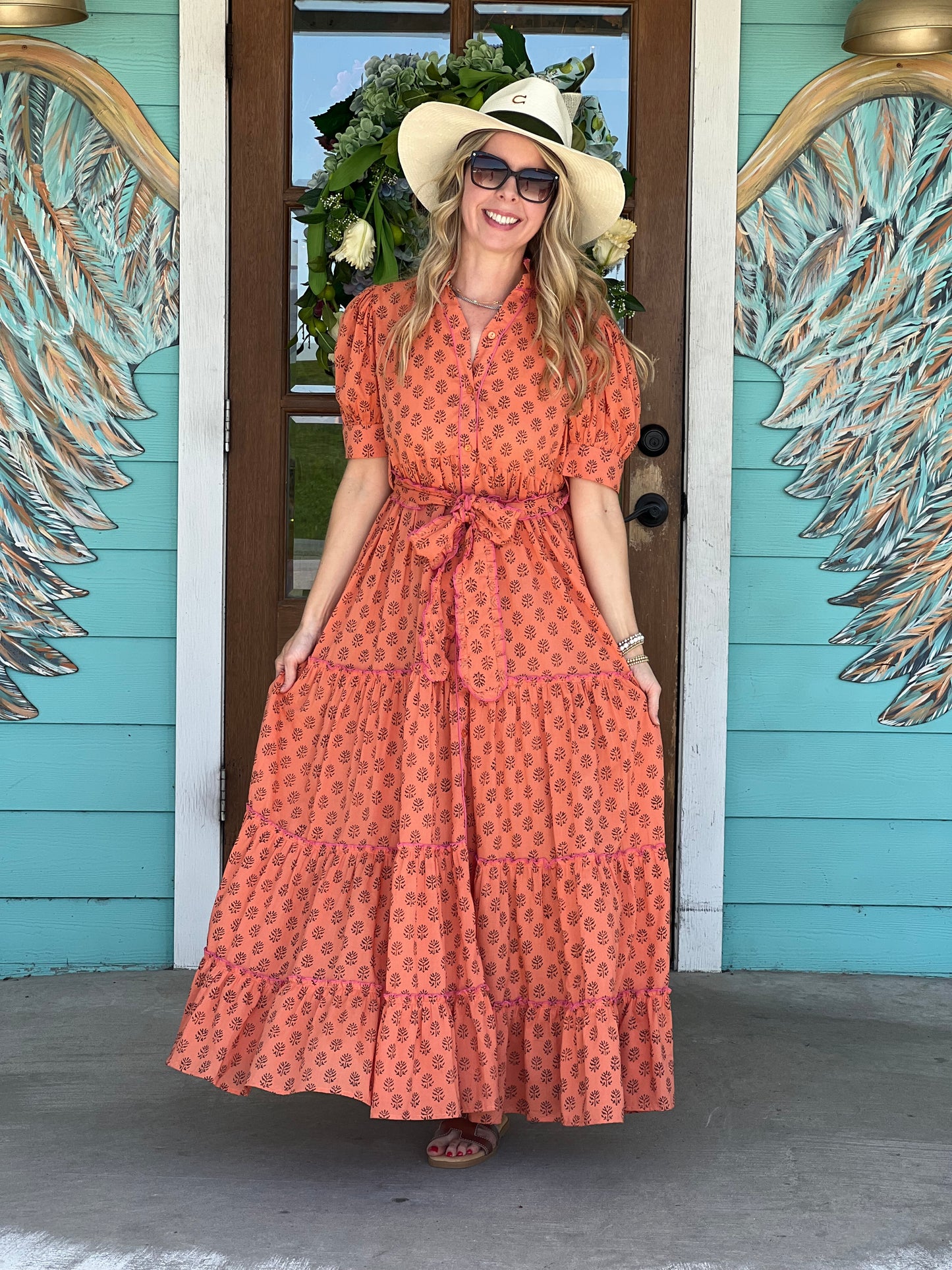 Coral Ashley Maxi Dress