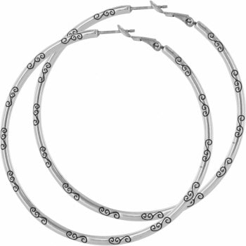 Brighton Grande Hoop Charm Earrings
