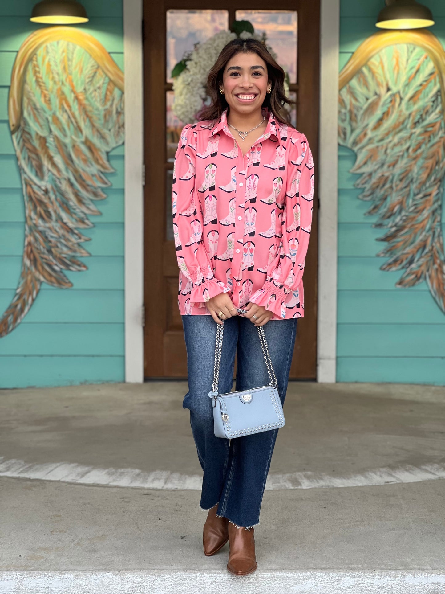 Caroline Boot Button Down Top