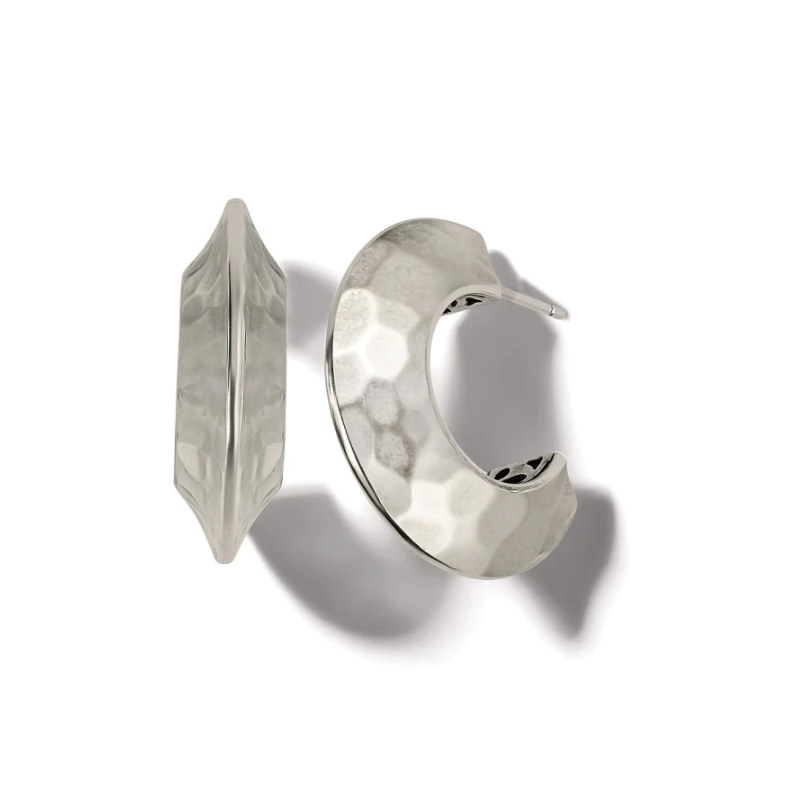 Brighton Mystic Moon Hoop Earrings Silver