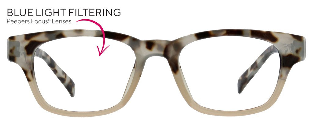 Peepers Layover Focus Gray Tortoise/ Pink