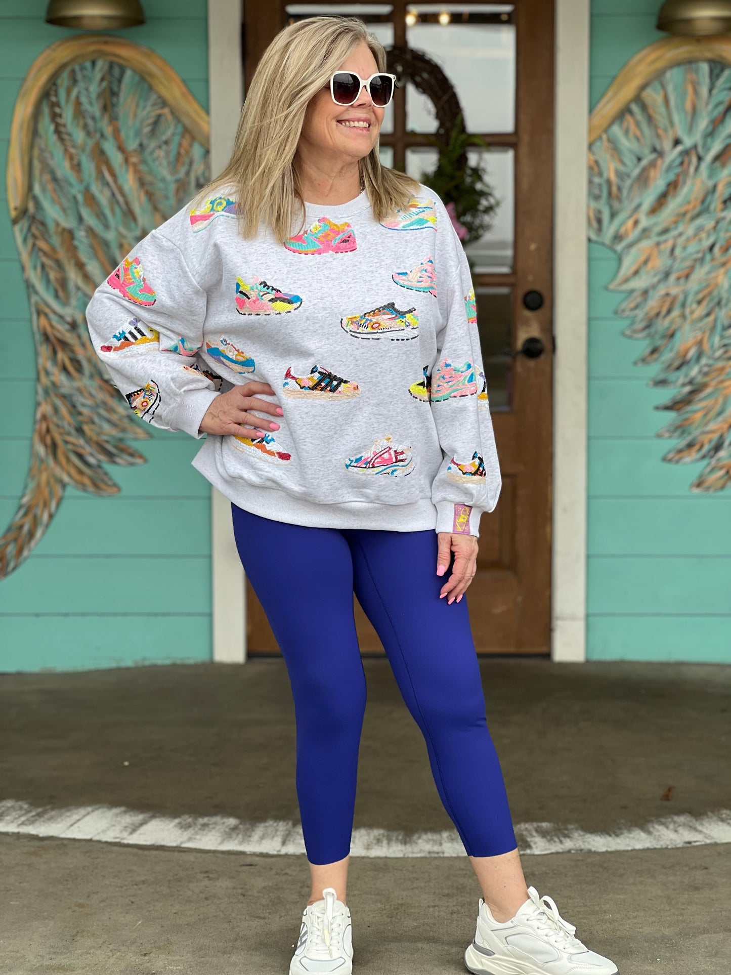 Queen of Sparkles Grey Sneaker Sweatshirt