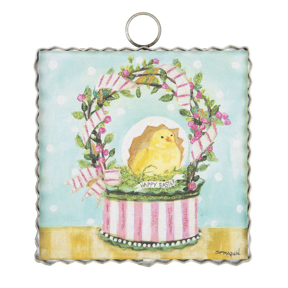 RTC Mini Old Fashioned Basket Chick Print