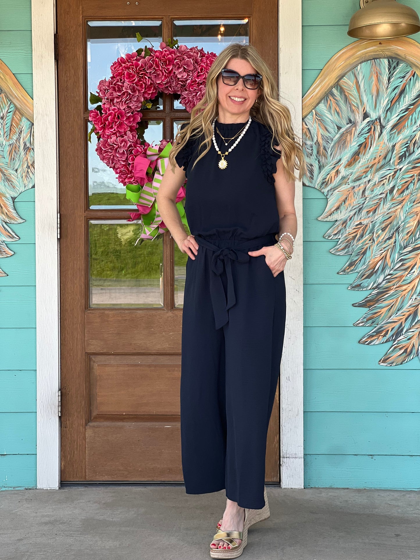 Arlette Navy Jumpsuit