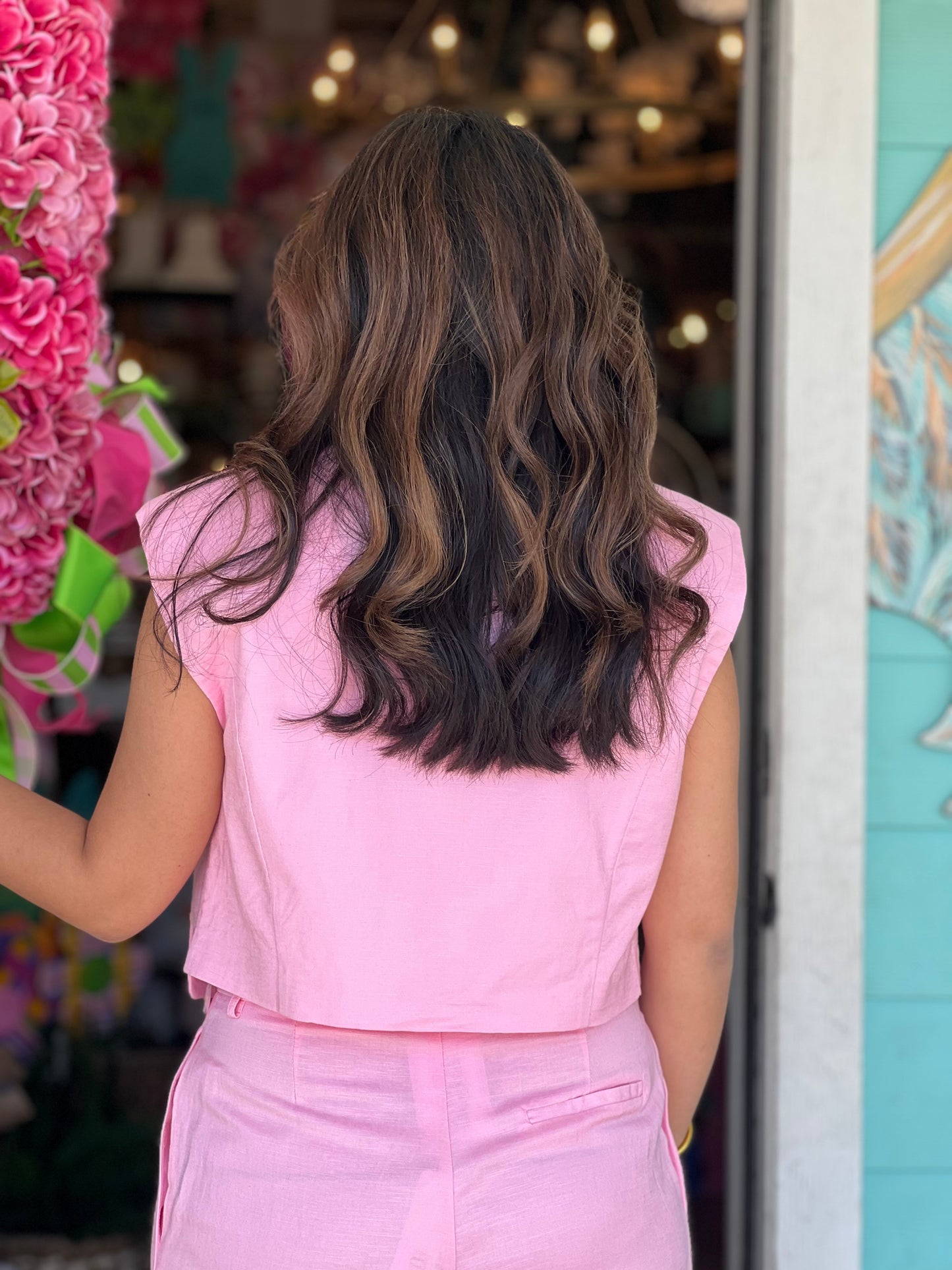 Light Pink Cropped Vest