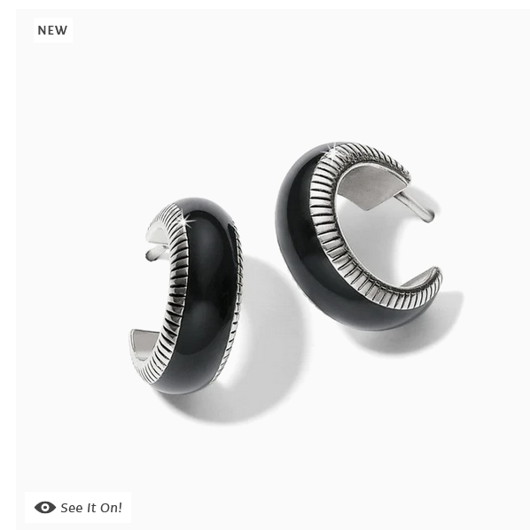 Brighton Interlock Nior Black Sm Hoop