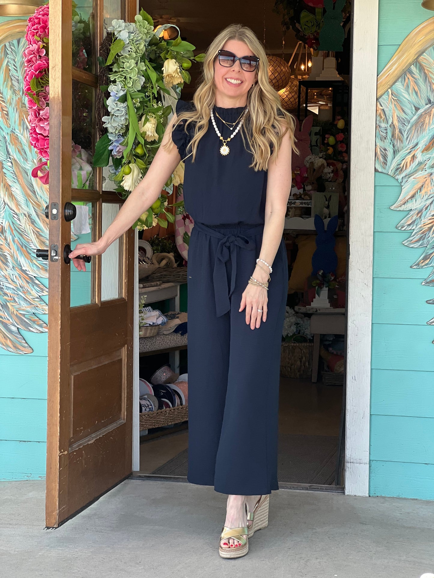 Arlette Navy Jumpsuit