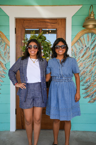 Denim Blue Suit Shorts