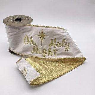 4in x 5 yds O Holy Night Ribbon