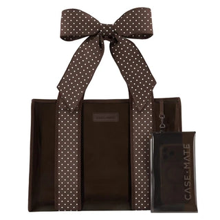 CaseMate Jelly Tote Espresso Polka Dot Bow