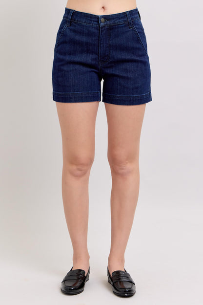 Judy Blue Trouser Dark Denim Shorts