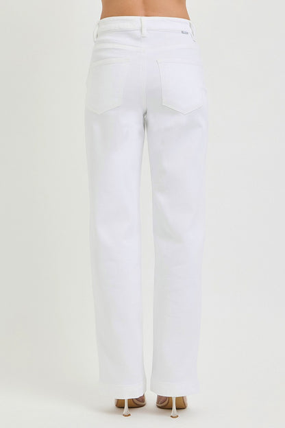 Risen White HR Wide Baggy Denim