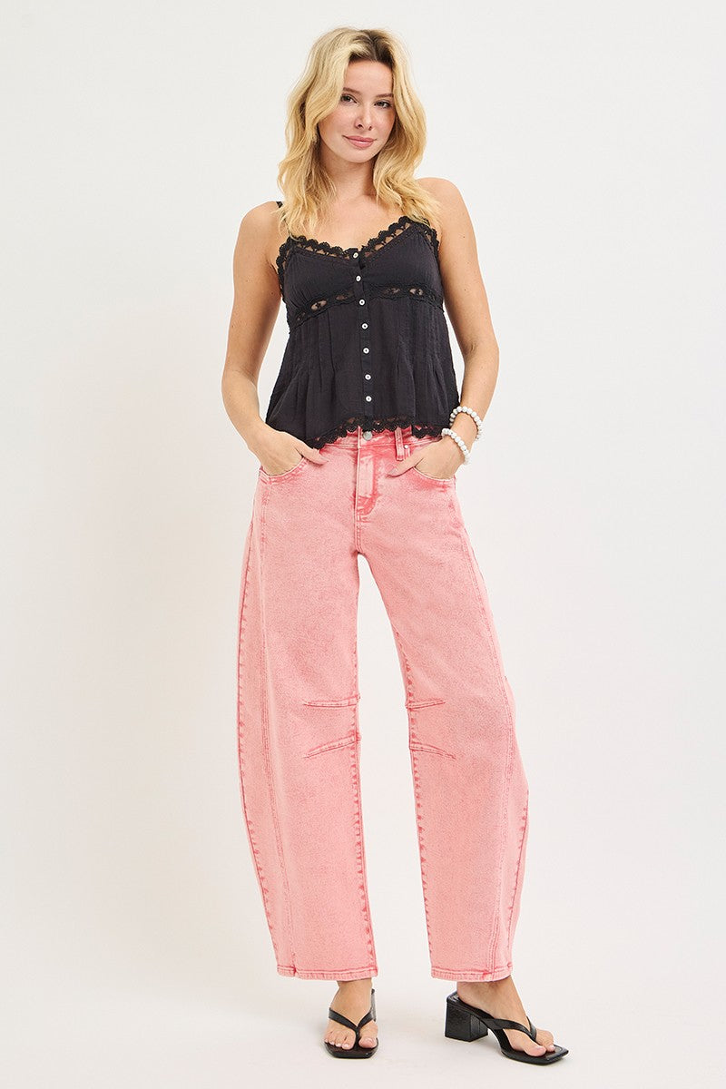 Risen Taffy Slouchy Ankle Barrel Denim