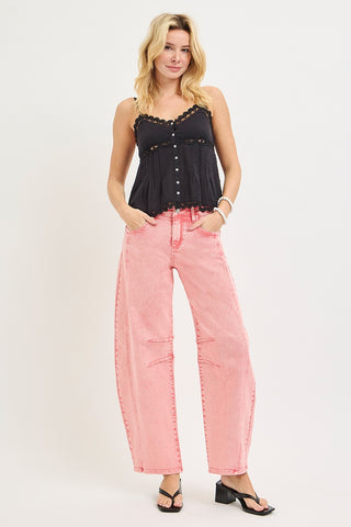 Risen Taffy Slouchy Ankle Barrel Denim