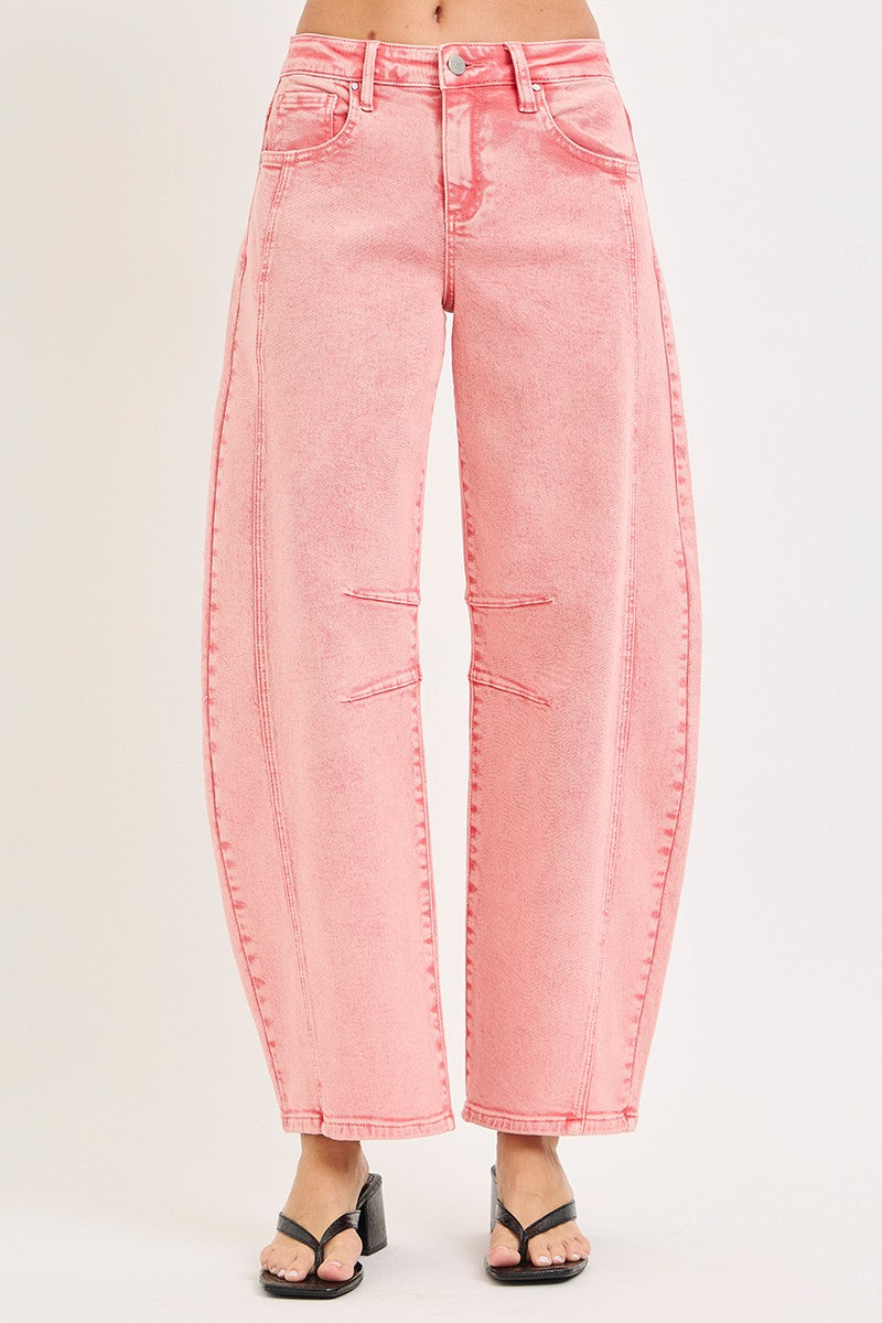 Risen Taffy Slouchy Ankle Barrel Denim