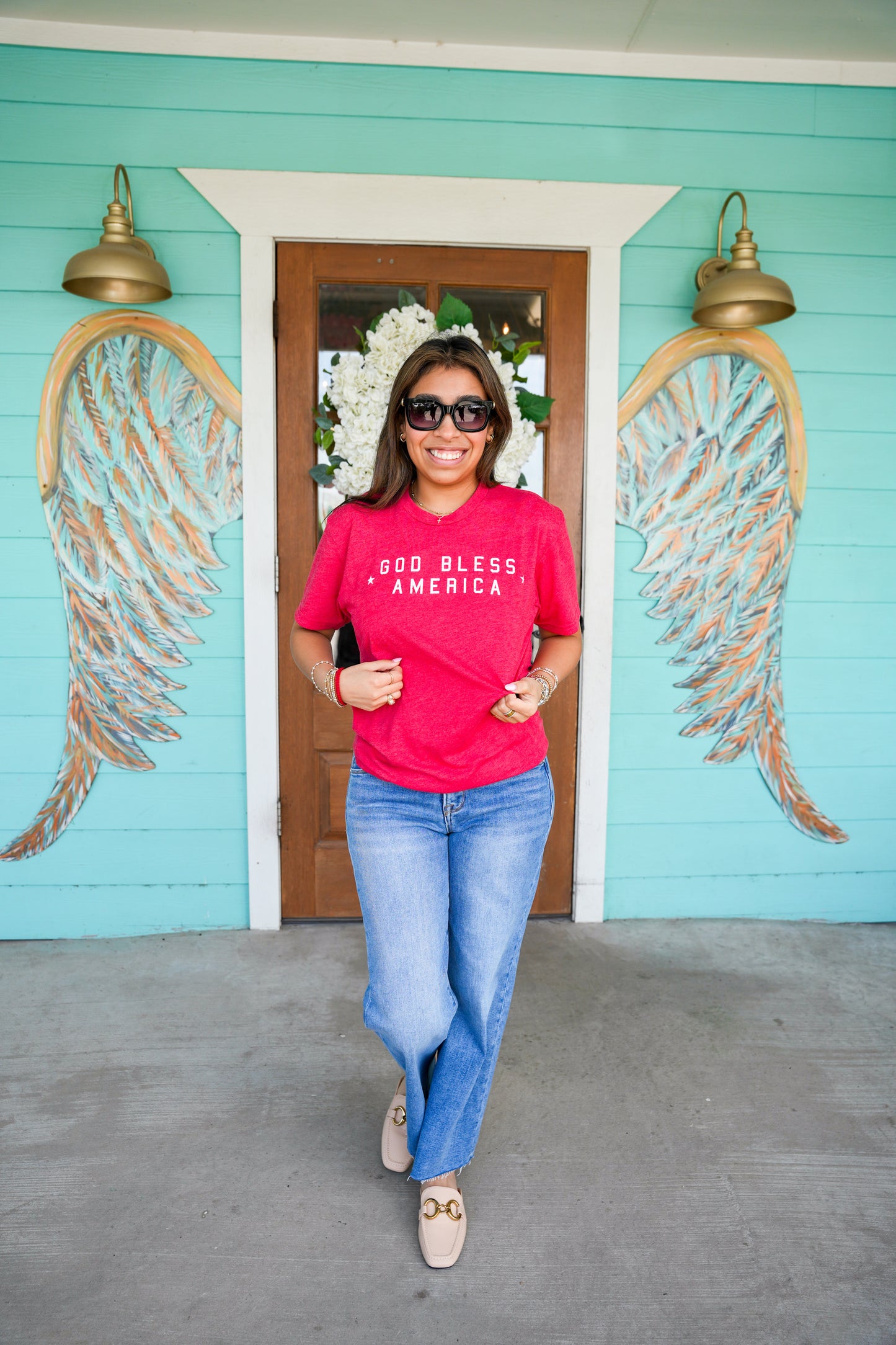 God Bless America Red Tee