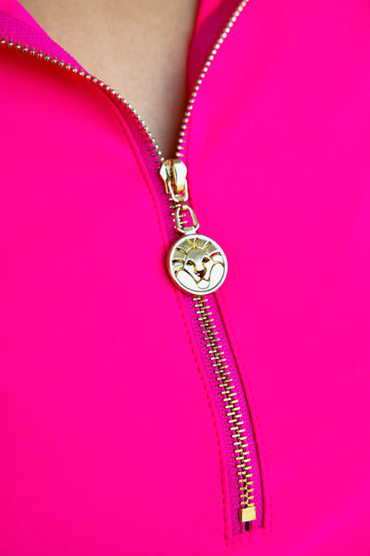 Aryeh Hot Pink Dawn Half Zip Pullover