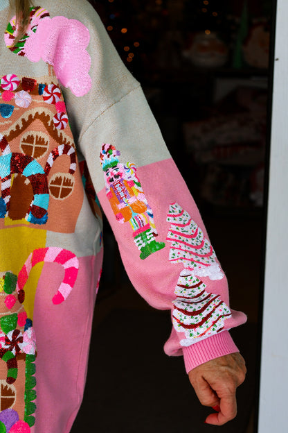 Queen of Sparkles Candyland Sweater Dress