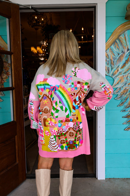 Queen of Sparkles Candyland Sweater Dress