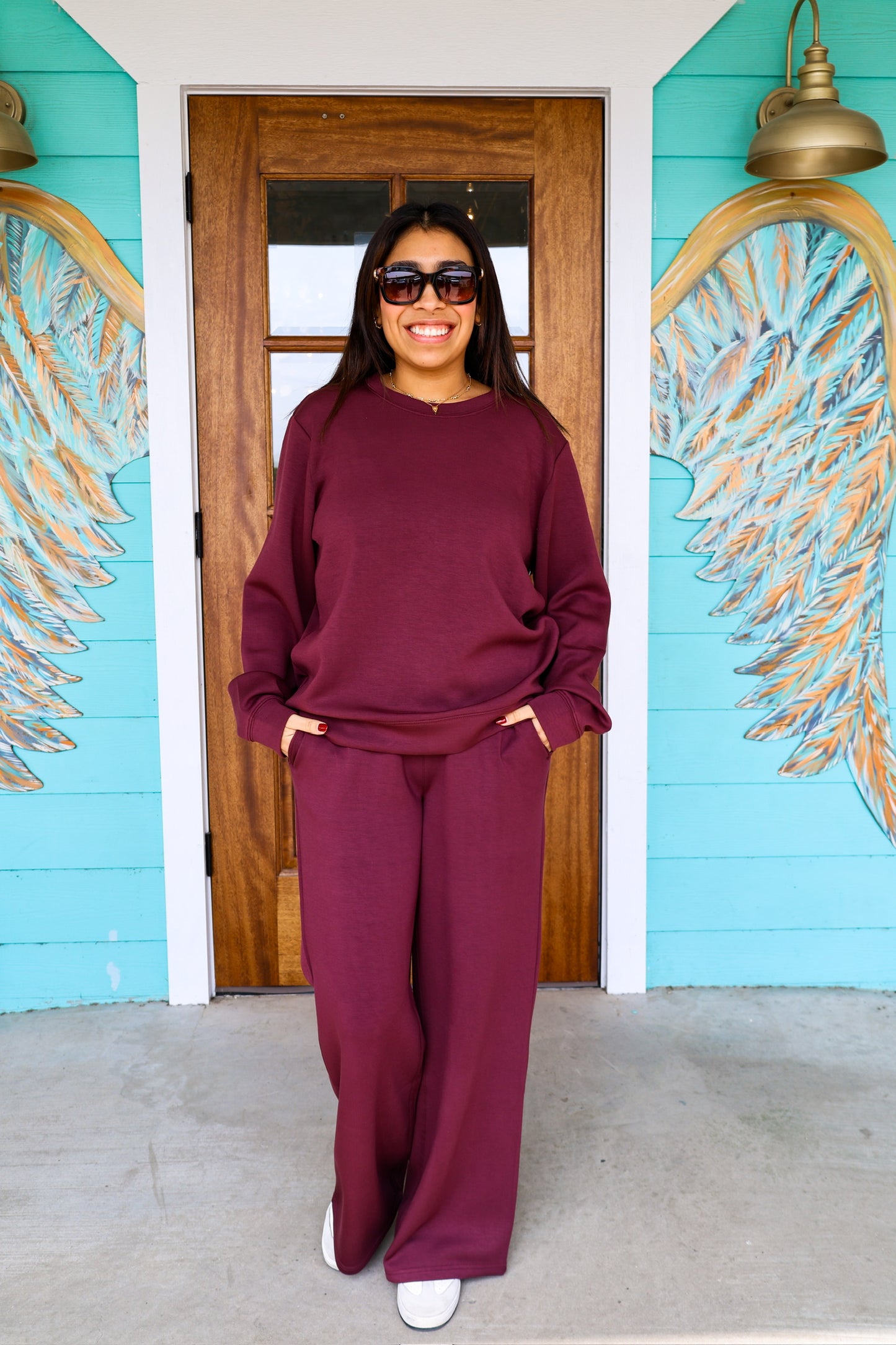 Merlot Truffle Cloud Fleese Pants