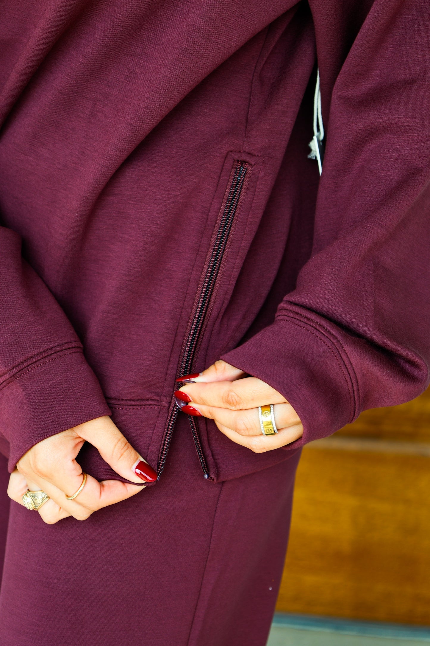 Merlot Truffle Cloud Fleece Half Zip