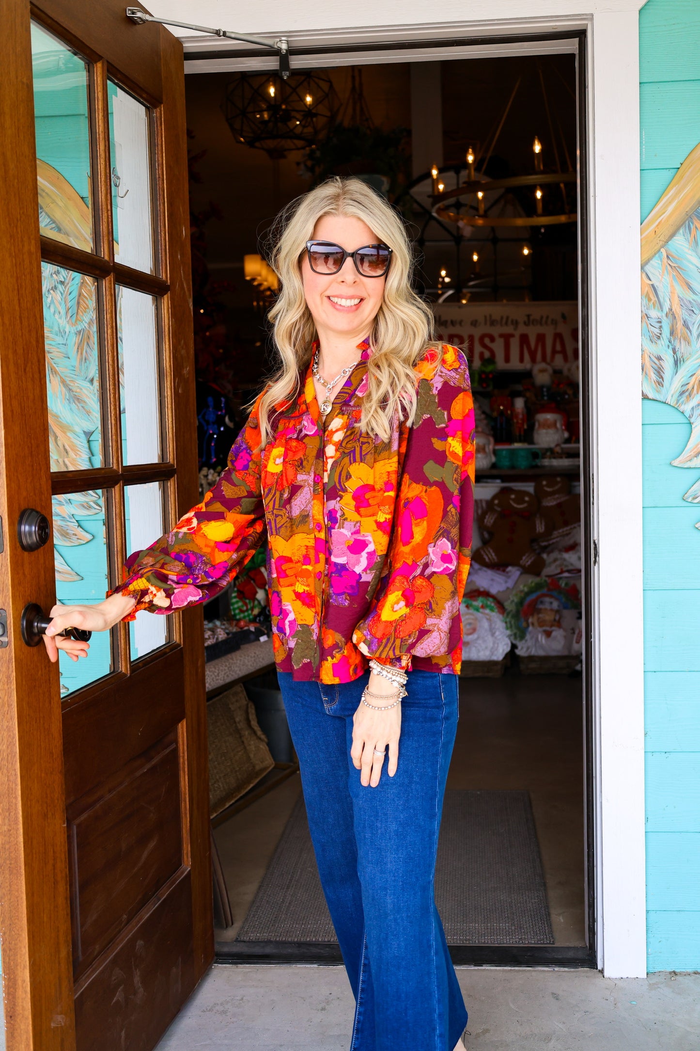 Jewel Tone Multi Blouse