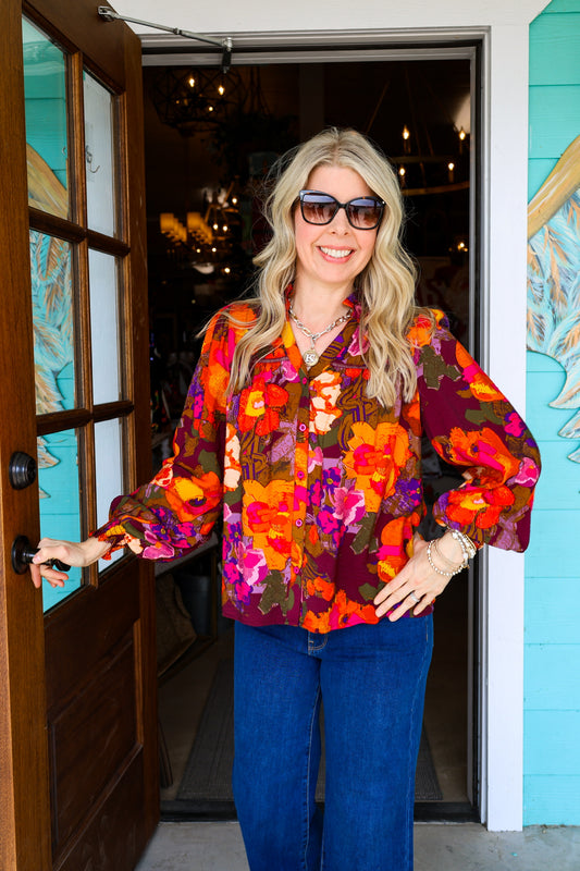 Jewel Tone Multi Blouse