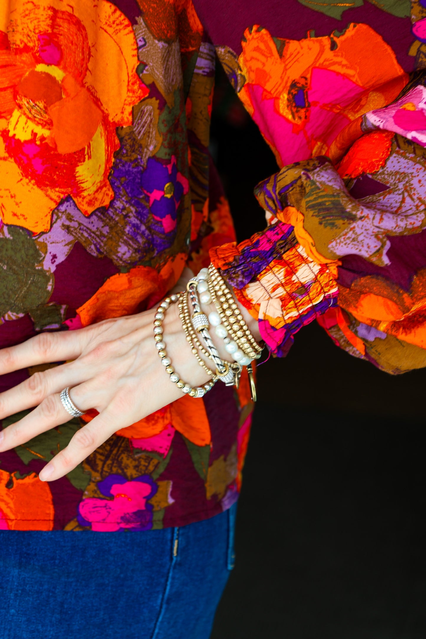 Jewel Tone Multi Blouse