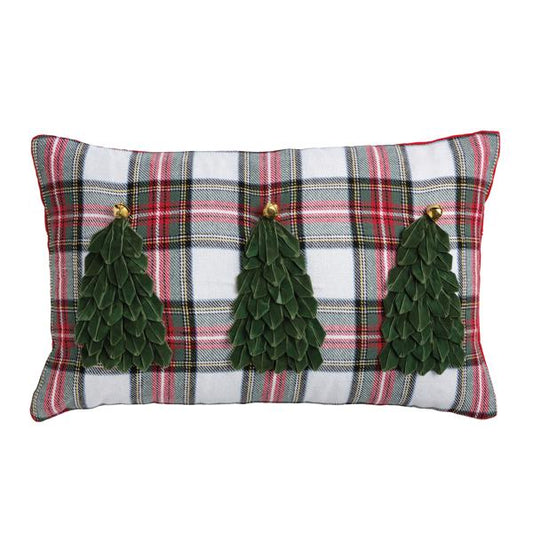 Lumbar Velvet Tartan Pillow