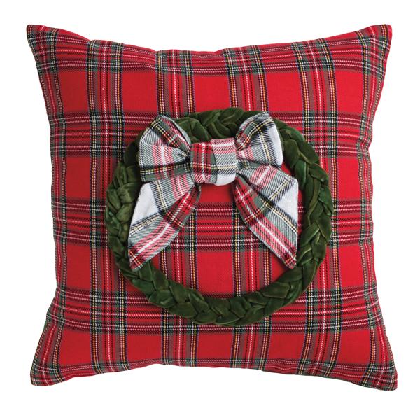 Square Velvet Tartan Pillow