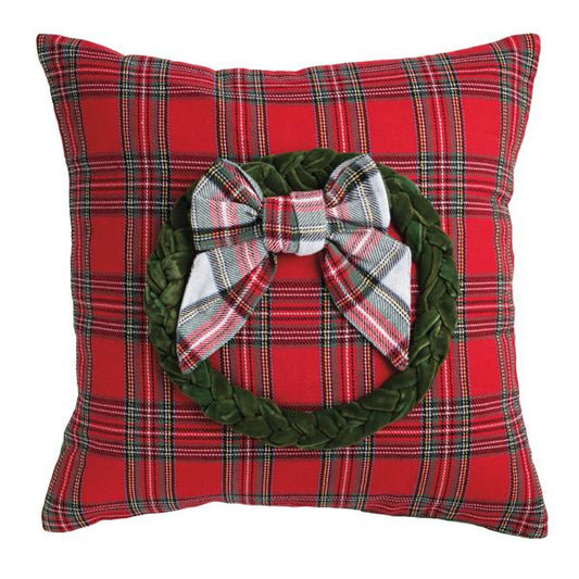 Square Velvet Tartan Pillow