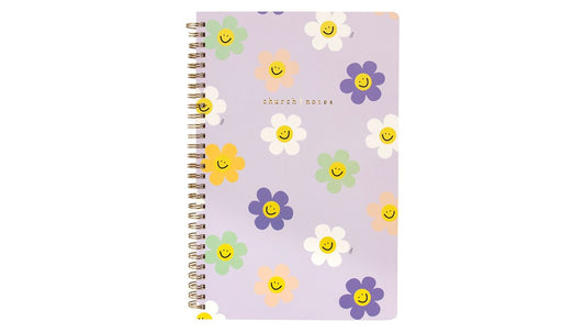 Church Notes Notebook - Happy Daisy with Maps
