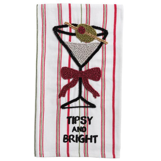 Tini Cmas Beaded Towel
