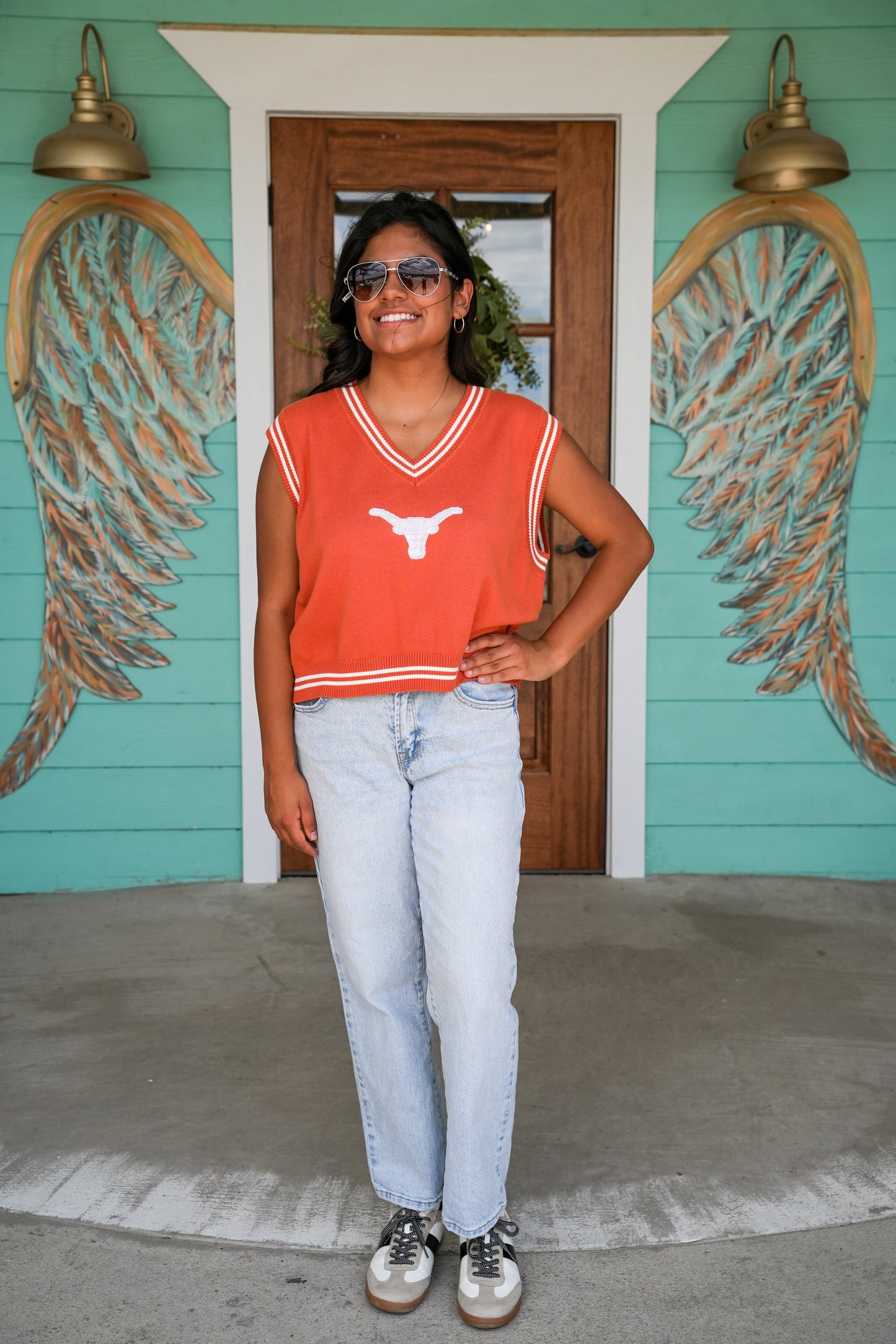 Queen of Sparkles Texas V-Neck Mascot Vest