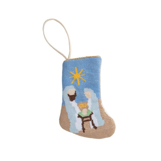 Nativity Needlepoint Stocking